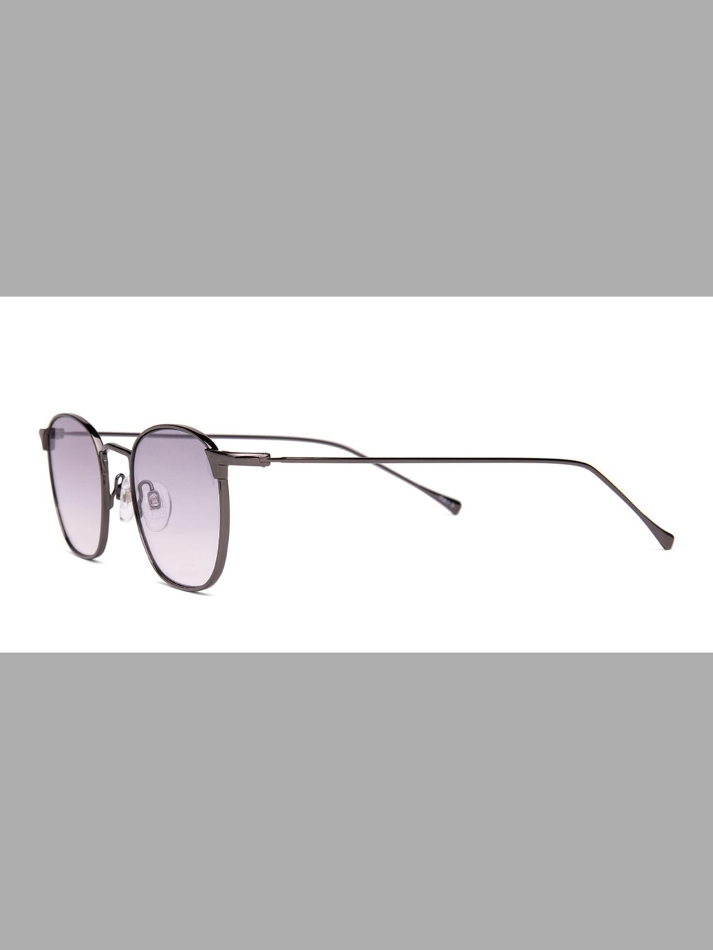 Women's Gray Metal Frame Sunglasses with Gradient Lenses